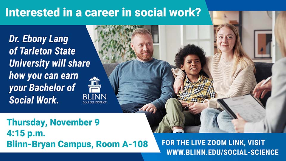 Session will be held Thursday, November 9, on the Bryan Campus and on Zoom